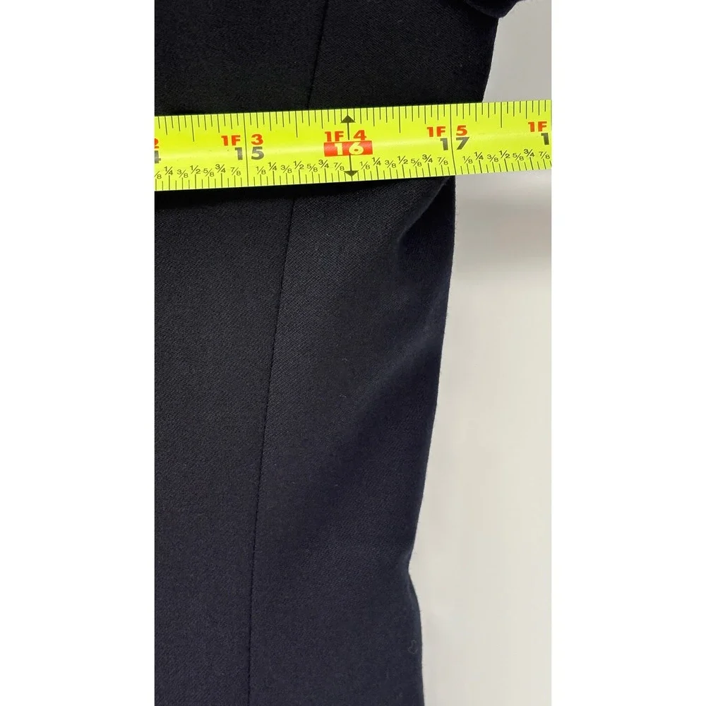Ralph‎ Lauren Blazer Crest Cricket Dark Nay Blue Gold Buttons Women 6 Wool New
